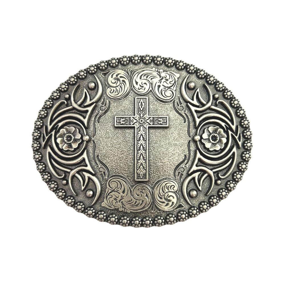 2991 Religious Cross Belt Buckles Rodeo Cowgirl, Vintage Christian Faith